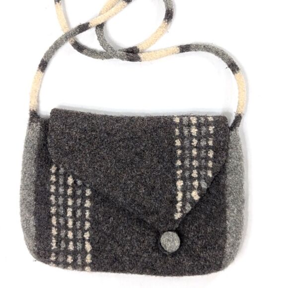 Handmade Felted Crossbody Purse - Picture 3 of 5